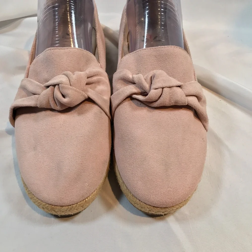 Isaac Mizrahi Live Rosewater Suede Espadrille Slip On Shoes Womens US 9 EU  39.5